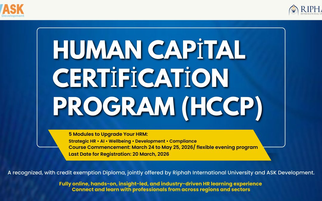 Human Capital Certification Program(HCCP) Calendar 2026