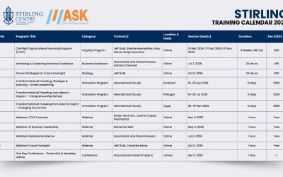 Stirling Training Calendar 2026
